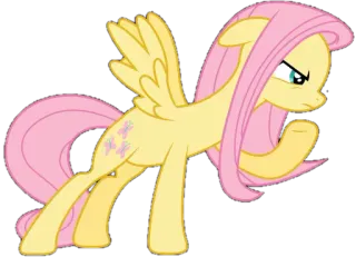 😡 Fluttershy My Little Pony Cartoon, Pony, Wütend, Tier, Freundschaft, Comicfigur whatsapp sticker