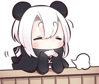 😐 Anime, Chibi, Lindo, Kawaii, Panda telegram sticker