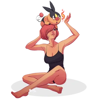 Girls&Pokemon (@stickerssave) telegram stickers