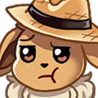 🙎‍♂️ Eevee pokemon, eevee, sombrero de paja, triste telegram sticker