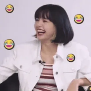 π lachen, blij, emoji, vrouw, glimlachen whatsapp sticker
