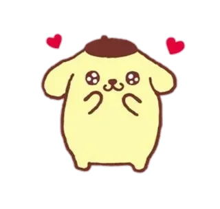 💘 Pom Pom Purin pom pom purin, sanrio, dog, kawaii, cute, cartoon telegram sticker