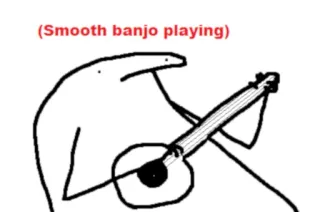 🎸 Smooth banjo playing banjo, music, playing, cartoon, instrument telegram sticker
