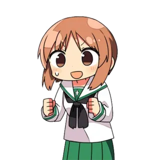 😅 anime girl, cute, chibi, cartoon, anime, manga telegram sticker