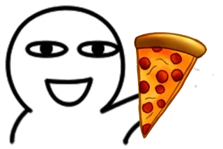 😁 Pizza, Makanan, Kartun, Senyum, Orang, Senang telegram sticker