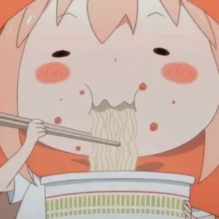 🥤 Anime, Ramen, Nouilles, Manger, Nourriture, Personnage telegram sticker