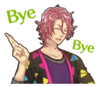 👋 Bye Bye Аниме, Персонаж, Пока, Машет рукой, Приветствие telegram sticker