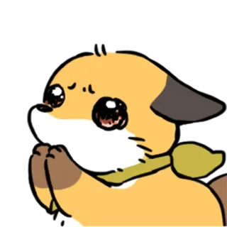 🙏 キツネ, かわいい, 動物, アニメ, 懇願, おねだり whatsapp sticker