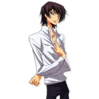 😏 Lelouch Lamperouge Code Geass anime, character, Lelouch, Lamperouge, Code Geass telegram sticker