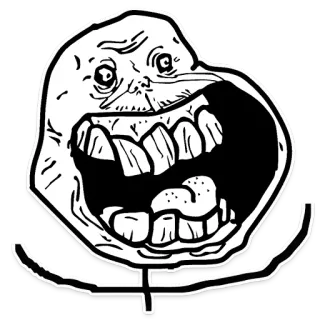 😛 มีม, Rage Face, อินเทอร์เน็ต, ตลก, อารมณ์ขัน, เกรียน, สีหน้า, การ์ตูน telegram sticker