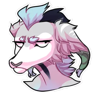 😒 sticker, chien, dessin animé, animal, illustration, personnage whatsapp sticker