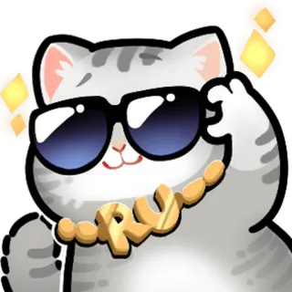 😎 Peach Cat Peach and Goma RU telegram sticker