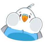 🙃 3 鳥, かわいい, ステッカー, 青, インコ telegram sticker
