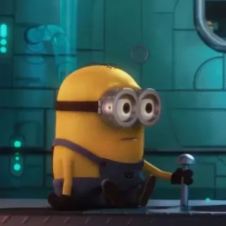 🍌 Minion Minion, Cartoon, Gelb, Brille, lustig telegram sticker
