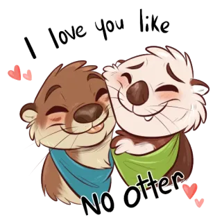 Otters:  Sake and Tako! telegram stickers