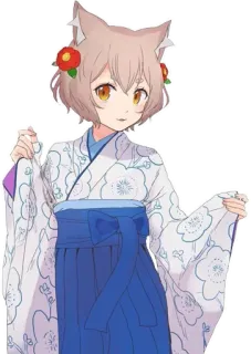 😊 Felix Argyle Re:Zero Anime, Catgirl, Carino, Trap, Kimono telegram sticker