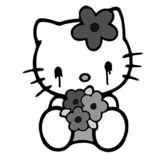 😭 Hello Kitty hello kitty, милый, мультфильм, персонаж, каваий telegram sticker