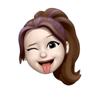 😜 Emoji, Visage, Clin d'oeil, Langue, Clignant telegram sticker