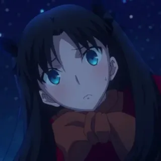 😳 Rin Tohsaka Fate/stay night Anime, Personaggio, Ragazza, Carina, Rin Tohsaka, Fate Stay Night telegram sticker