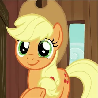 😌 Applejack My Little Pony Applejack, Pony, Cartoon, My Little Pony, Freundschaft ist Magie, Tier, Pferd telegram sticker