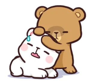 😒 urso, fofo, confortante, adorável, carinhoso telegram sticker