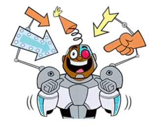 😩 Cyborg Teen Titans Go! Cyborg, Teen Titans, Cartone animato, Supereroe, Robot telegram sticker