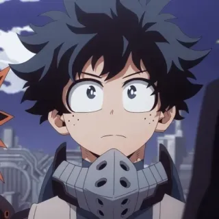 😐 Izuku Midoriya My Hero Academia anime, my hero academia, izuku midoriya, deku, character, manga telegram sticker