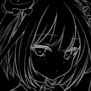 😶 Animé, Dessin animé, Croquis, Fille, Manga telegram sticker