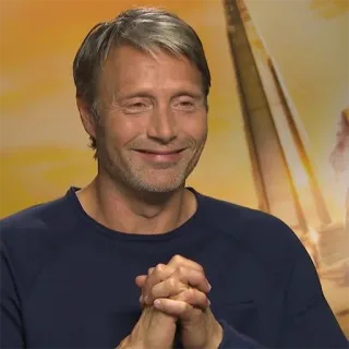☺️ Mads Mikkelsen 俳優, 男性, 有名人 telegram sticker