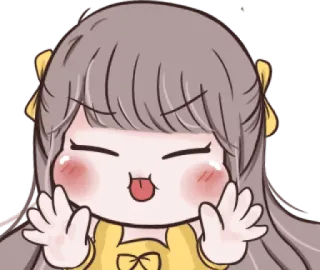 😋 น่ารัก, การ์ตูน, ผู้หญิง, สติกเกอร์, ตลก, สีหน้า telegram sticker