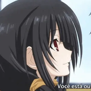 🍷 Você está ouvindo? anime, girl, cartoon telegram sticker