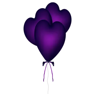 🎈 coração, roxo, balão, amor, valentim, balões telegram sticker