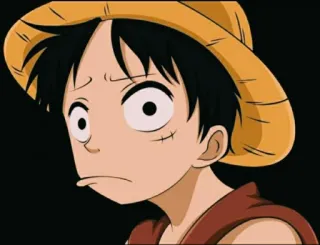 😥 Monkey D. Luffy One Piece Аниме, Манга, Персонаж, Соломенная шляпа, Луффи telegram sticker