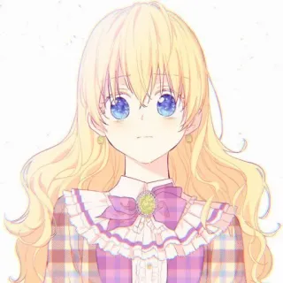 🌨️ anime, blonde, fille, personnage, illustration, dessin animé whatsapp sticker