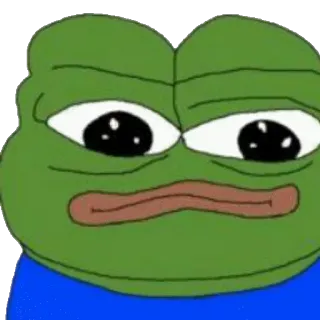 😕 Pepe the Frog Pepe, Frog, Meme, Internet, Cartoon telegram sticker