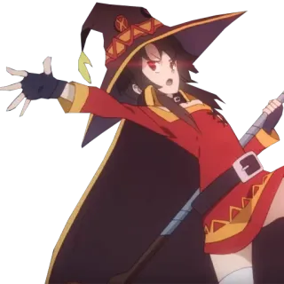 🚀 Megumin Konosuba Anime, Personnage, Fille, Magie, Magicien, Explosion, Konosuba whatsapp sticker