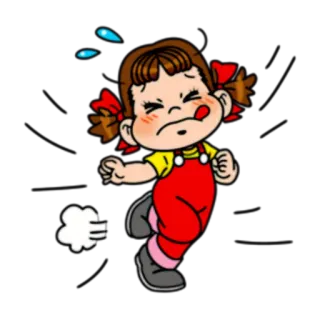 🏃‍♀️ Мультфильм, Девушка, Пот, Измученная, Бег, Пердёж whatsapp sticker