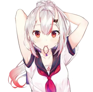 😍 Anime, Uniforme scolaire, Fille, Mignon, Dessin animé, Manga, Japonais telegram sticker