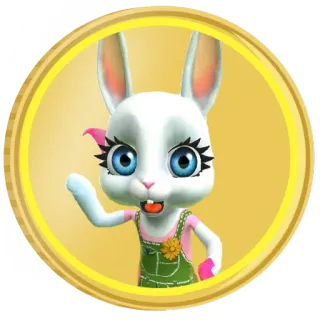 🥇 кролик, зайчик, животное, мультфильм, милый, наклейка whatsapp sticker
