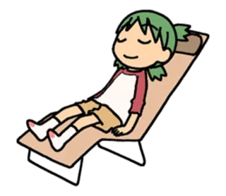 ☀ 휴식, 휴식, 만화, 누워있는, 낮잠, 잠, 여유 telegram sticker