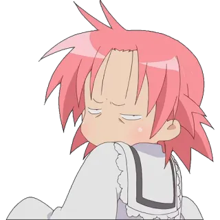 😐 Аниме, Манга, Персонаж, Девушка, Выражение, Милый telegram sticker