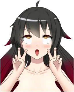 😝 anime, girl, peace, cute, cartoon telegram sticker