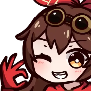 👌 Amber Genshin Impact แอมเบอร์, เก็นชินอิมแพกต์, อนิเมะ, การ์ตูน, วิดีโอเกม, ตัวละคร, ขยิบตา telegram sticker