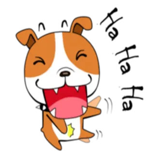 🤣 cane, animale, cartone animato, felice, carino telegram sticker