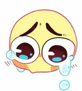 😭 Emoji, Weinend, Traurig, Cartoon, Emotion telegram sticker
