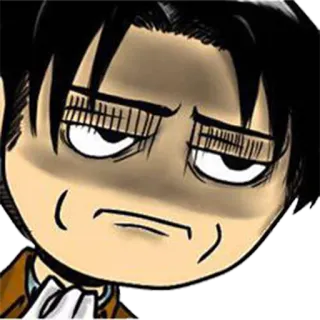 😐 Levi Ackerman Attack on Titan Anime, Manga, Levi, Attack on Titan, Chibi whatsapp sticker