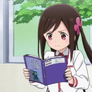 📖 忍者 anime, manga, book, reading, ninja telegram sticker