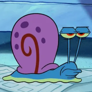 🍔 Gary Spongebob Squarepants gary, escargot, spongebob, dessin animé, nickelodeon, animal de compagnie telegram sticker