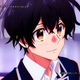 ⬛️ 动漫, 漫画, 男孩, 可爱, 角色, 艺术, 插画 telegram sticker