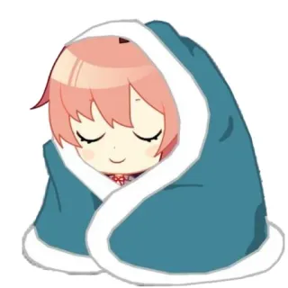 😌 Anime, Dessin animé, Mignon, Couverture, Dormir, Paisible whatsapp sticker